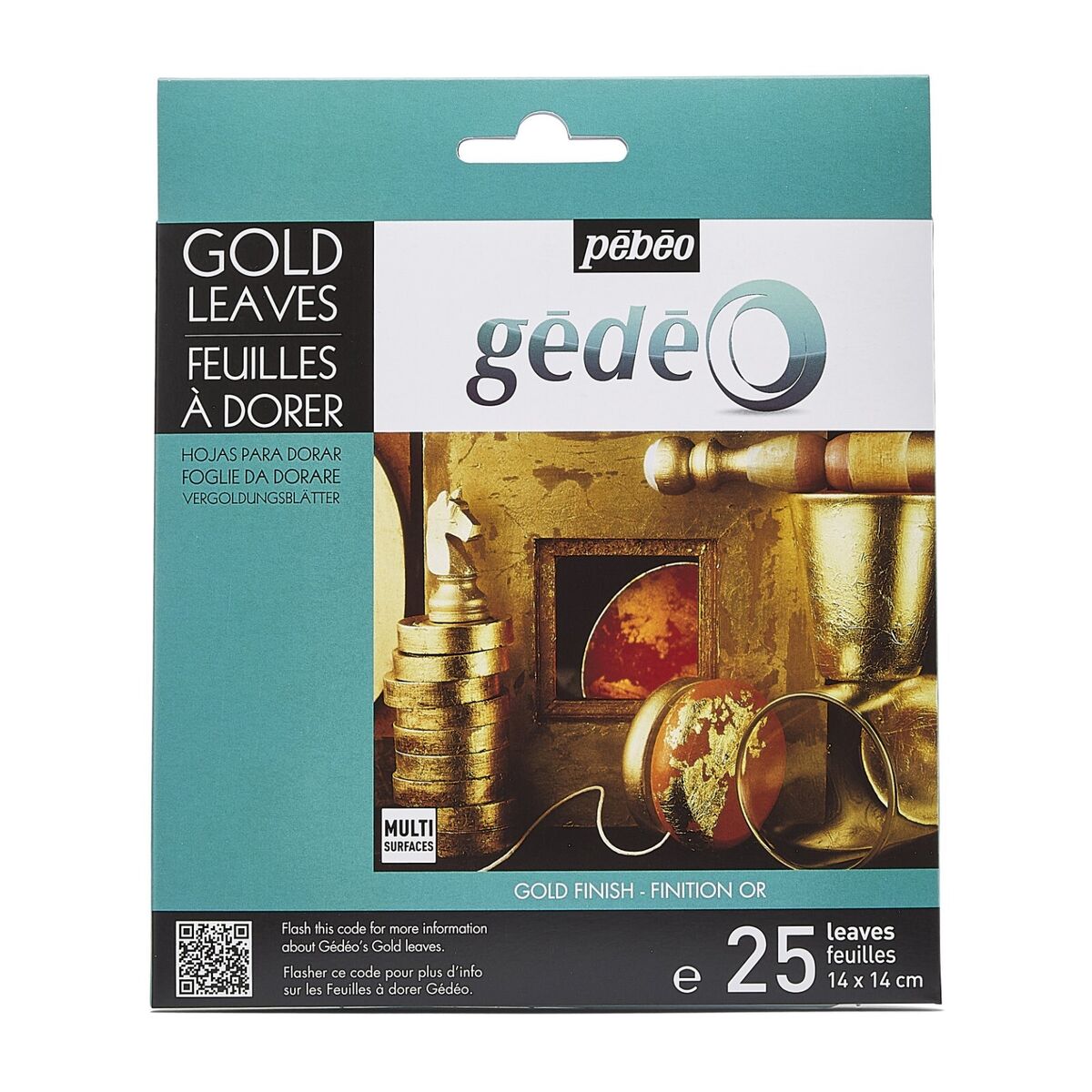 Pebeo Gedeo Gilding Foil Leaves 25 Sheets in Gold