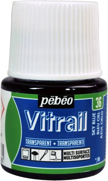 GLASS PAINT VITRAIL TRANSPARENT  ( BRAND PEBEO ) 45ML