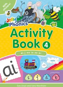JOLLY PHONICS ACTIVITY BOOK 4   (WITH STICKER INSIDE )