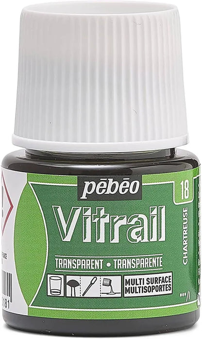 GLASS PAINT VITRAIL TRANSPARENT  ( BRAND PEBEO ) 45ML
