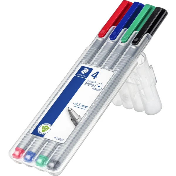 Staedtler Triplus Fineliner (4 Colors, 0.3mm)