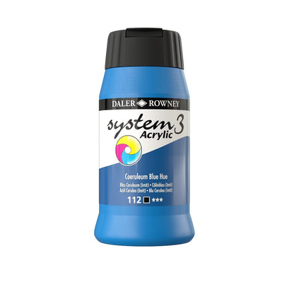 SYSTEM 3 ACRYLIC PAINT 500ML ( BRAND DALER ROWNEY )