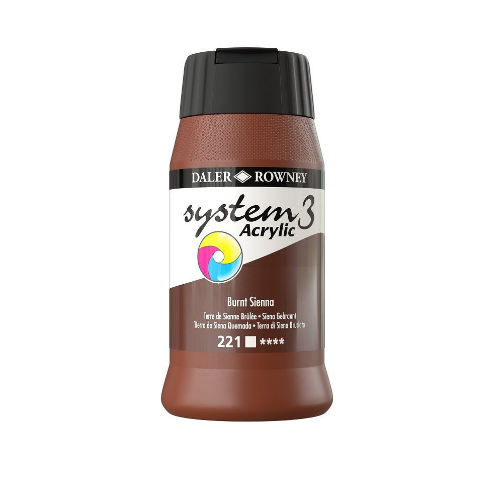 SYSTEM 3 ACRYLIC PAINT 500ML ( BRAND DALER ROWNEY )