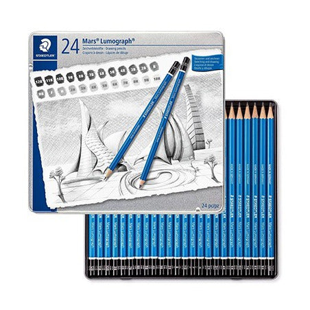 SKETCH PENCIL ( BRAND STAEDTLER ) MARS LUMOGRAPH  SETOF 24